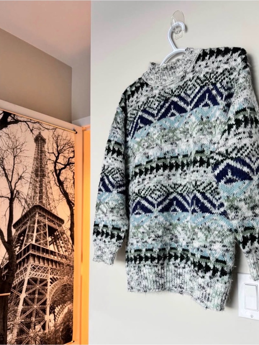 Barbra Sue Fair Isle Knit Sweater Size M